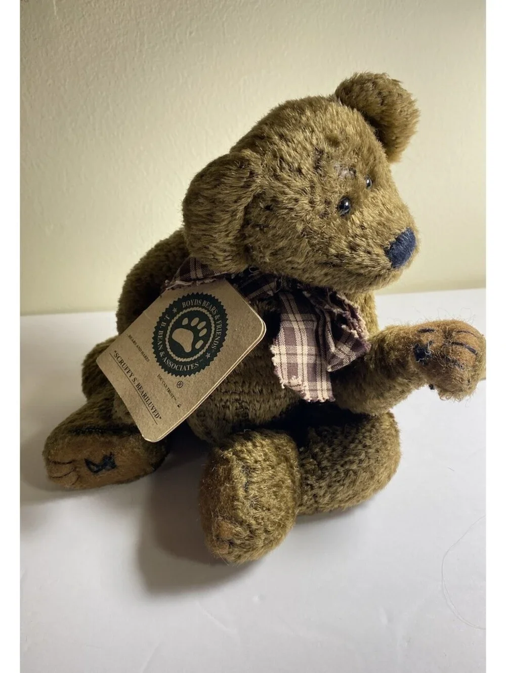 Boyds Bear Scruffy Beariluved 51000-05 Vintage 9” Tall Filled With Pellets